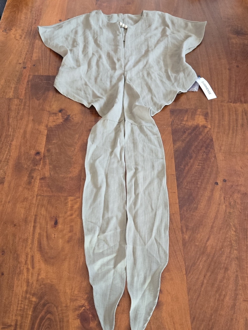 NWT Commense Tie-Back Wrap Crop Top Army Green Size Medium